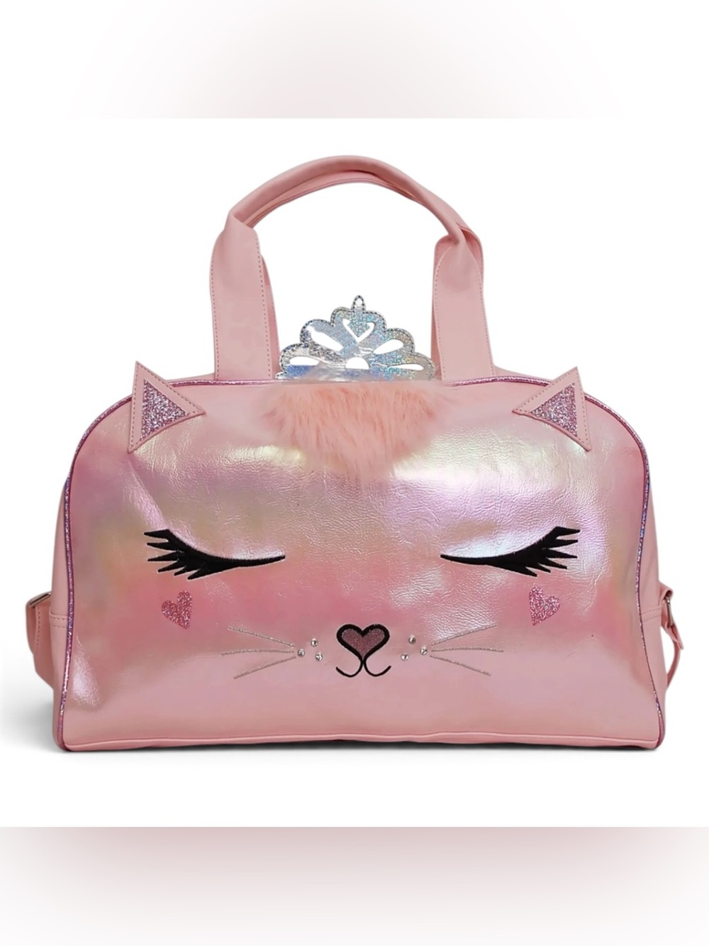OMG Accessories Large Princess Bella Kitty Cat Duffle Bag Pink Dance Overnight